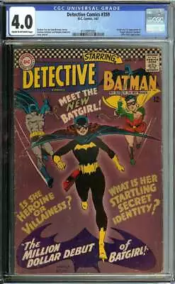 Buy Detective Comics #359 Cgc 4.0 Cr/ow Pages // 1st Appearance Of Batgirl 1967 • 473.95£