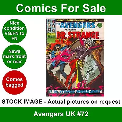 Buy Avengers UK #72 Comic VG/FN 01 February 1975 Marvel UK • 4.99£