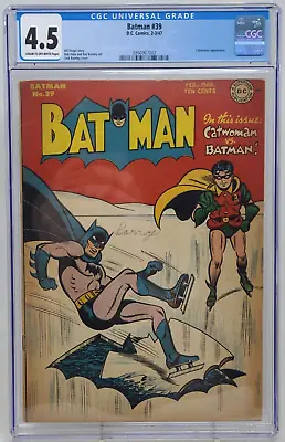 Buy Batman #39 ~ Dc 1947 ~ Cgc 4.5 ~ Early Catwoman Appearance • 623.62£