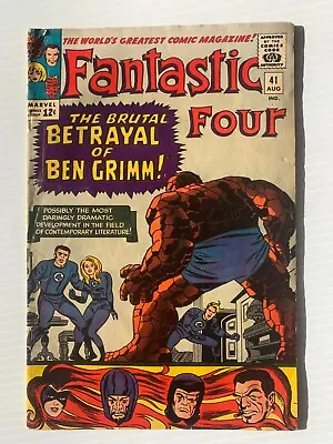 Buy Fantastic Four #41 1965 -  THE BETRAYAL OF BEN GRIMM!  • 31.66£