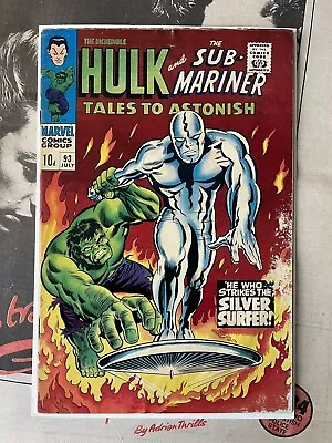 Buy Tales To Astonish #93 (1967)  Silver Surfer Vs The Incredible Hulk! • 75£