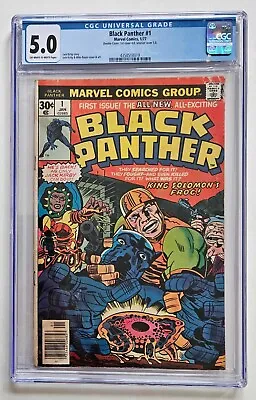 Buy Black Panther #1 CGC 5.0 Rare Double Cover Key First Issue Marvel Comics 1977 • 321.75£