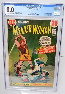 Buy WONDER WOMAN #202 CGC 8.0 DC Comics 1972 Catwoman 1st Full Fafhrd & Grey Mouser • 110.58£