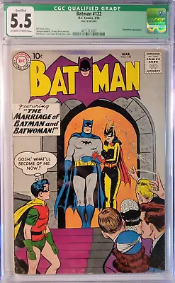 Buy 1959 Batman 122 CGC 5.5 Qualified Batwoman Wedding Marriage Robin • 193.69£