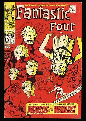 Buy Fantastic Four #75 VG+ 4.5 Silver Surfer Galactus! Jack Kirby Cover! Marvel 1968 • 33.75£