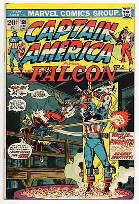 Buy Captain America And Falcon #168 1973 Marvel FN (5.0-6.5) • 24.11£