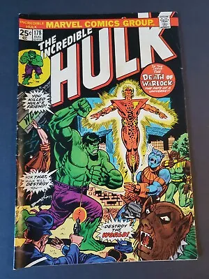 Buy Incredible Hulk #178  Triumph On Terra-Two,  Rebirth Of Adam Warlock 1974  • 32.14£
