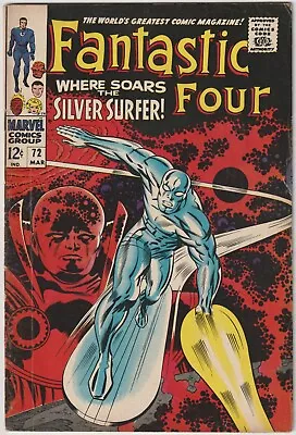 Buy Fantastic Four #72 VG 4.0 Classic Silver Surfer Cover Kirby Stan Lee Marvel 1968 • 104.08£
