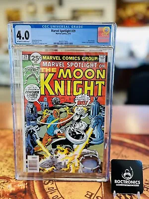 Buy Marvel Spotlight #29 CGC 4.0 White Pages 2nd Solo Moon Knight! Marvel 1976 *MP • 55.21£