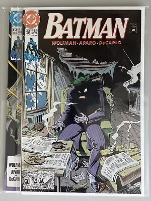 Buy Batman #450 & #451 Classic Breyfogle Joker Covers! DC 1990 1st App Joker II • 8£