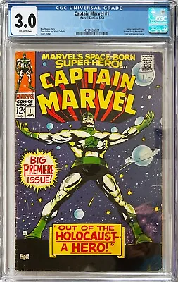 Buy Captain Marvel #1 CGC 3.0. 2nd Appearance Carol Danvers, 1st Solo Issue! • 70£