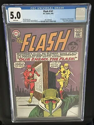 Buy The Flash #147 CGC 5.0 From 1964. Second Appearance Of Reverse Flash. • 250£