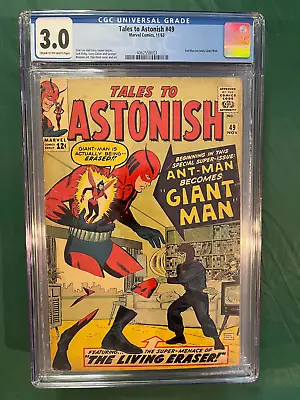 Buy Tales To Astonish #49 CGC 3.0 Ant-Man Becomes Giant-Man Kirby 1963 Marvel Key! • 175.89£