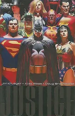 Buy JUSTICE: Volume 1 By Jim Krueger, Alex Ross, Doug Braithwaite DC Comics Hardback • 9.99£