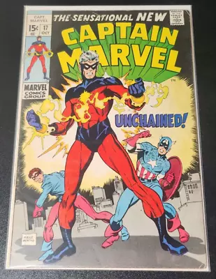 Buy Captain Marvel #17 1st The Sensational New Unchained Costume 1969 Vintage MCU • 27.71£