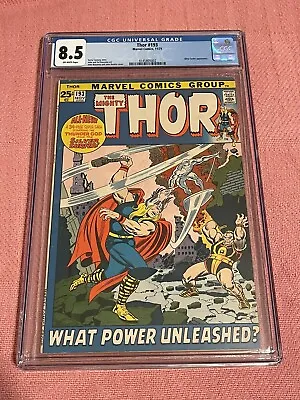 Buy Thor #193 CGC 8.5 Off-White Pages, Silver Surfer Appearance, Marvel Comics! • 105.41£
