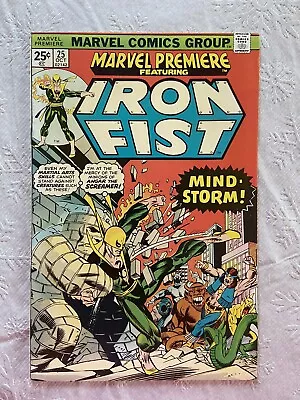 Buy MARVEL PREMIERE #25 Featuring Iron Fist Marvel 1975 1st Printing With Stamp VF • 15.98£