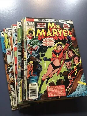 Buy Ms Marvel 1977 Lot #1 - #16 #17 #20 #21 (18 19 22 23 Missing) Near Full Mystique • 165£