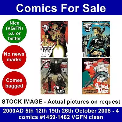 Buy 2000AD 5th 12th 19th 26th October 2005 - 4 Comics #1459-1462 VGFN Clean • 6.99£