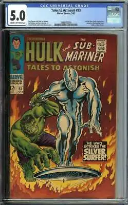 Buy Tales To Astonish #93 Cgc 5.0 Cr/ow Pages // 1st Full Surfer App Outside Ff 1967 • 158.32£