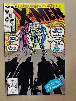Buy Uncanny X-Men #244 (Marvel 1989) 1st Appearance Of Jubilee Nice FN/VF • 23.19£