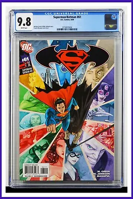 Buy Superman Batman #61 CGC Graded 9.8 DC August 2009 White Pages Comic Book • 98.83£
