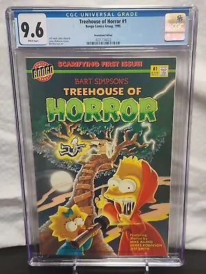 Buy 🔑🔥Treehouse Of Horror #1 CGC 9.6 Bart Simpson's RARE NEWSSTAND Bongo 734022 • 229.20£