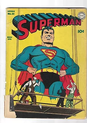 Buy Superman # 21 Good Plus DC Golden Age CLASSIC COVER • 995£