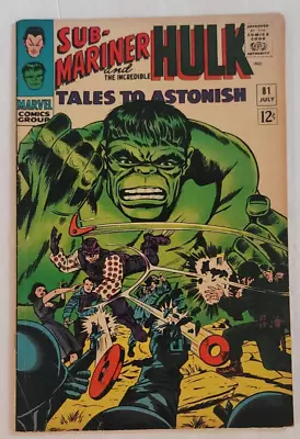 Buy Tales To Astonish #81 Sub-Mariner And Hulk Marvel Comics July 1966 • 32.17£
