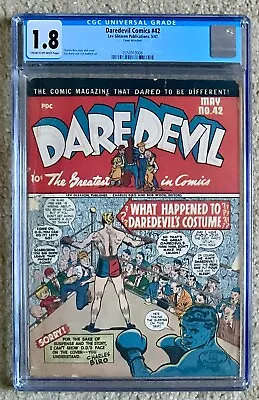 Buy Daredevil Comics #42 CGC 1.8(1947) - Precode - Golden Age - Very Hard To Find • 160.63£