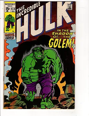Buy Incredible Hulk # 134  1st Golem Appearance Marvel Comics 1970 • 20.89£