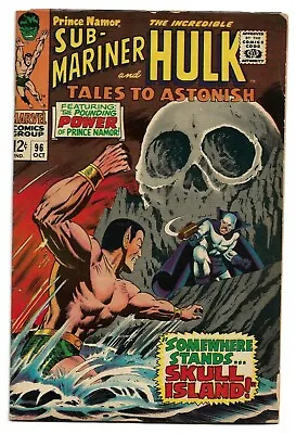 Buy Tales To Astonish #96 Vg 1967 Incredible Hulk Namor The Sub-mariner Skull Cover • 11.98£