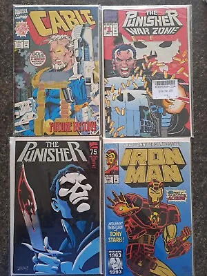Buy Marvel Comic Lot Of 4 Punisher #1 #75,  Cable #1, Ironman #290 • 3.42£