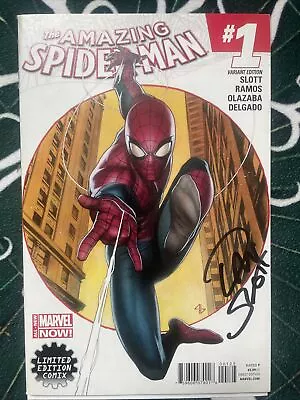 Buy Amazing Spider-Man #1 Signed By Dan Slott Adi Granov Variant Cover • 50£
