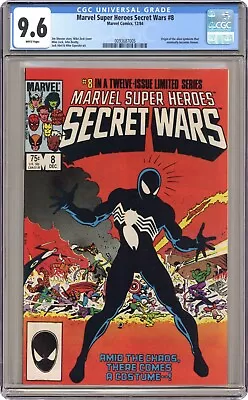 Buy Marvel Super Heroes Secret Wars 8 CGC 9.6 WP 1984 1st Origin Black Suit Venom • 199.87£