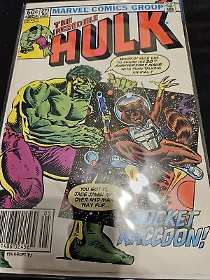 Buy Incredible Hulk #271 1st App In Comic Rocket Raccoon 7.0 🔑  Newsstand  • 87.95£