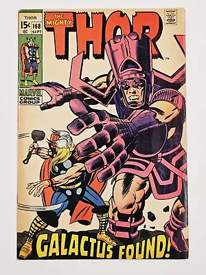 Buy THOR #168 Origin Of Galactus & 1st Appearance Thermal Man - Marvel 1969 • 87.07£