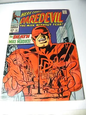 Buy DAREDEVIL # 41 1968  The Death Of MIKE Murdock  Gene Colan Art/cover • 9.46£