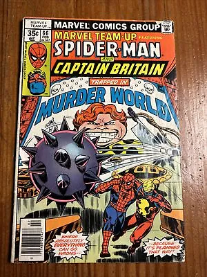 Buy Marvel Team-Up #66 Marvel 1978 1st Arcade 2ND Cap Britain Spider-Man G/VG • 9.48£