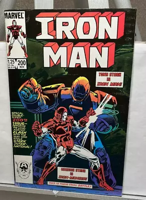 Buy Invincible Iron Man #200, Death Of Iron Monger, Obadiah Stane, 1985 • 4.74£