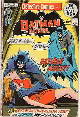 Buy Detective Comics #417 Neal Adams Cover- DC Comics 1971 Batman And Batgirl • 19.71£