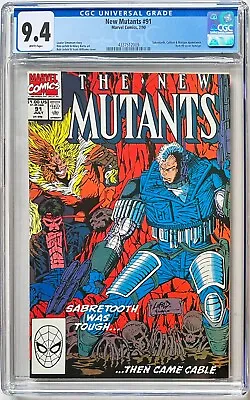 Buy New Mutants #91 CGC 9.4 White. 1st Appearance Of Hump And Brute! Rob Liefeld!! • 40£