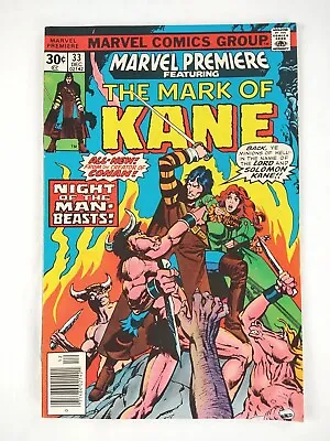 Buy Marvel Premiere Featuring The Mark Of Kane #33 VF Newsstand (1976 Marvel Comics) • 4.74£