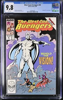 Buy West Coast Avengers #45 CGC NM/M 9.8 White Pages 1st Appearance White Vision! • 155.75£