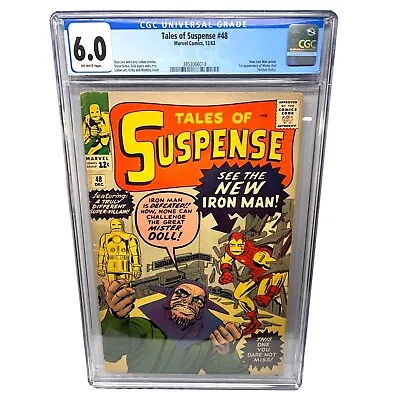 Buy Tales Of Suspense #48 (1963) CGC 6.0 Key Issue 1st Red & Yellow IRON MAN Armor • 540.41£