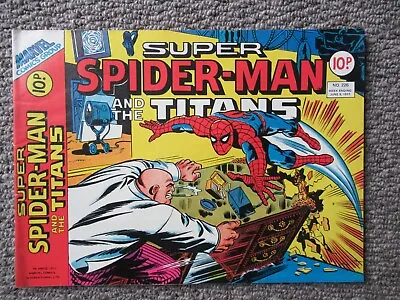 Buy Marvel UK  Spider Man And The Titans Comic #226 8th June 1977 • 4£