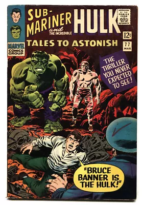 Buy TALES TO ASTONISH #77 Comic Book -hulk Cover-1965-marvel • 97.76£