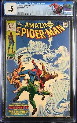 Buy Amazing Spider-man #74 Cgc 0.5 1969 Marvel Ow/white Pages Stan Lee Romita Mooney • 27.67£