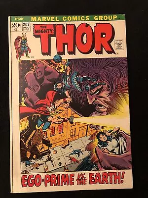 Buy Thor 202 5.0 Marvel 1972 1st Ego-prime Qs • 9.52£