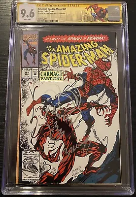 Buy Amazing Spider-Man #361 CGC 9.6 SS SKETCH & SIGNED BAGLEY 1st APPEARANCE Carnage • 355.77£